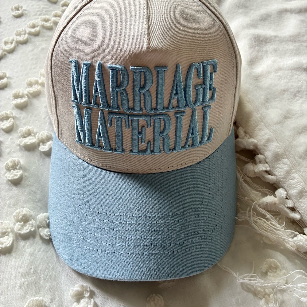 ANTHROPOLOGIE BRIDEMERCH Marriage Material Trucker Hat